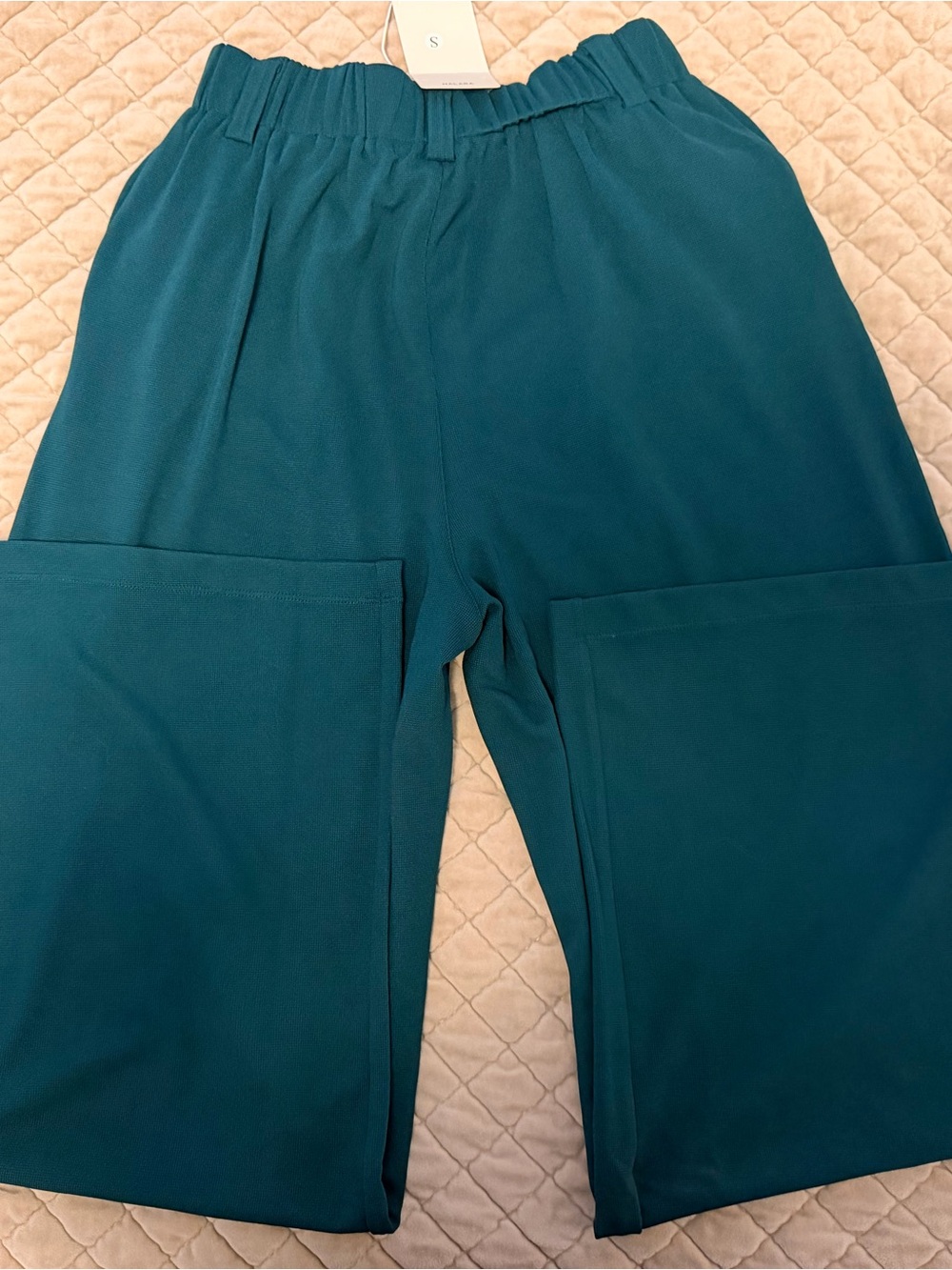 HALARA High Waisted Pocket Wide Leg Waffle Work Pants Sz Small Tall NWT - Picture 6 of 6